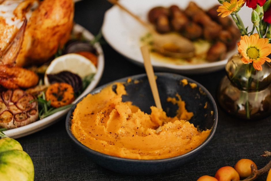 Roasted Sweet Potato & Carrot Cream Soup